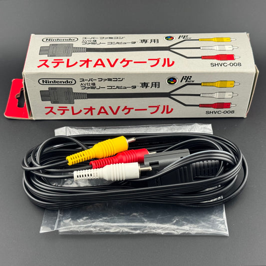 Nintendo Super Famicom Stereo AV Cable CIB [SHVC-008]