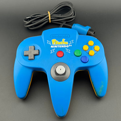 DAMAGED Nintendo 64 Pikachu Blue & Yellow Controller [NUS-005]