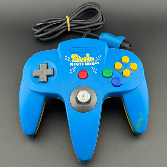 DAMAGED Nintendo 64 Pikachu Blue & Yellow Controller [NUS-005]