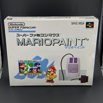Super Famicom Mario Paint [Mouse & Pad Big Box Bundle] CIB