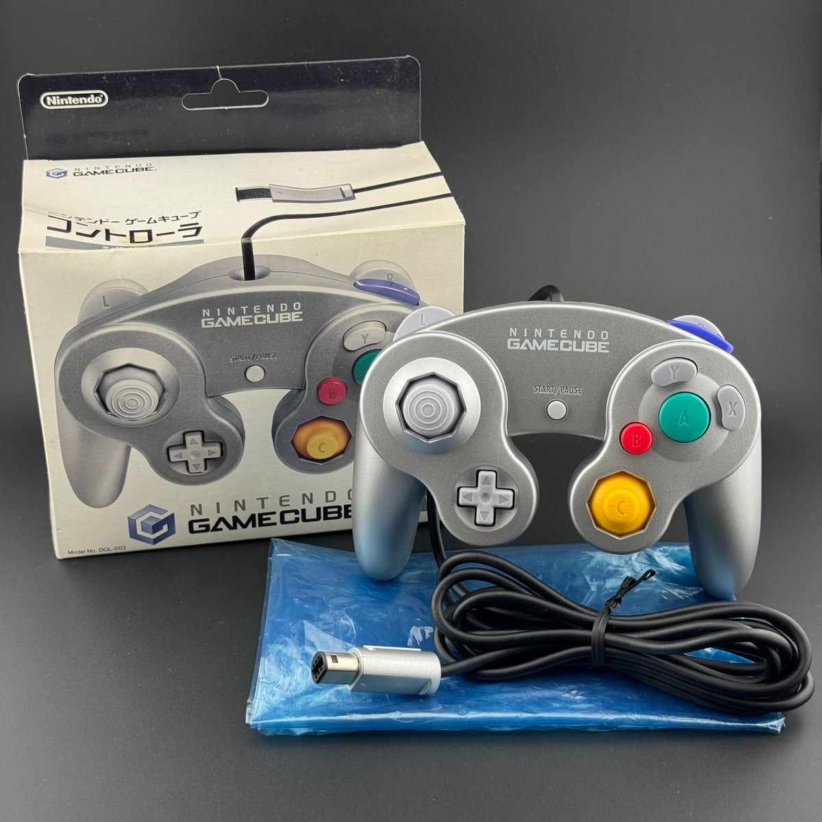 Nintendo GameCube Platinum Silver Controller [DOL-003] In Box