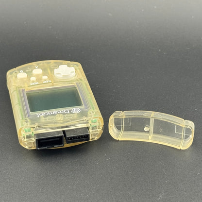 Sega Dreamcast Clear Visual Memory Unit (VMU) + Dust Cover [HKT-7000]