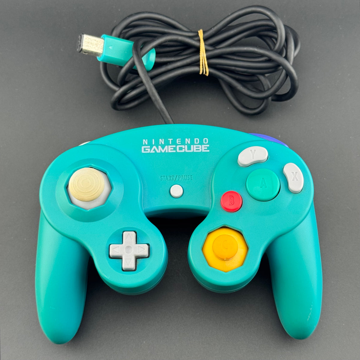 FLAWED Nintendo GameCube Emerald Green Controller [DOL-003]