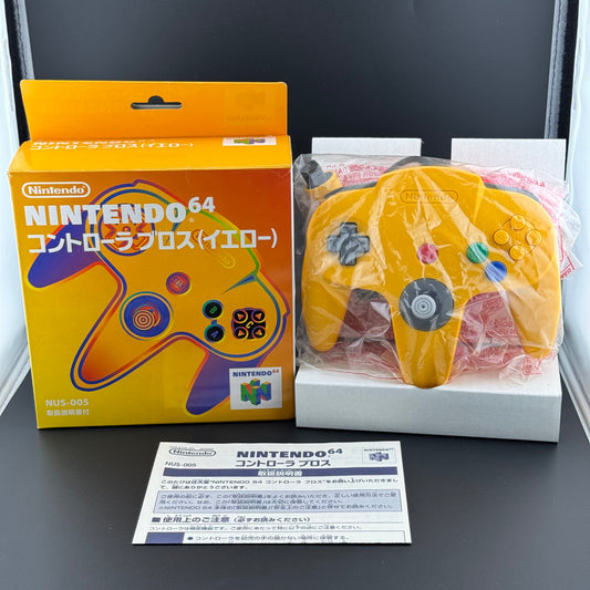 Nintendo 64 Yellow Controller CIB [NUS-005]