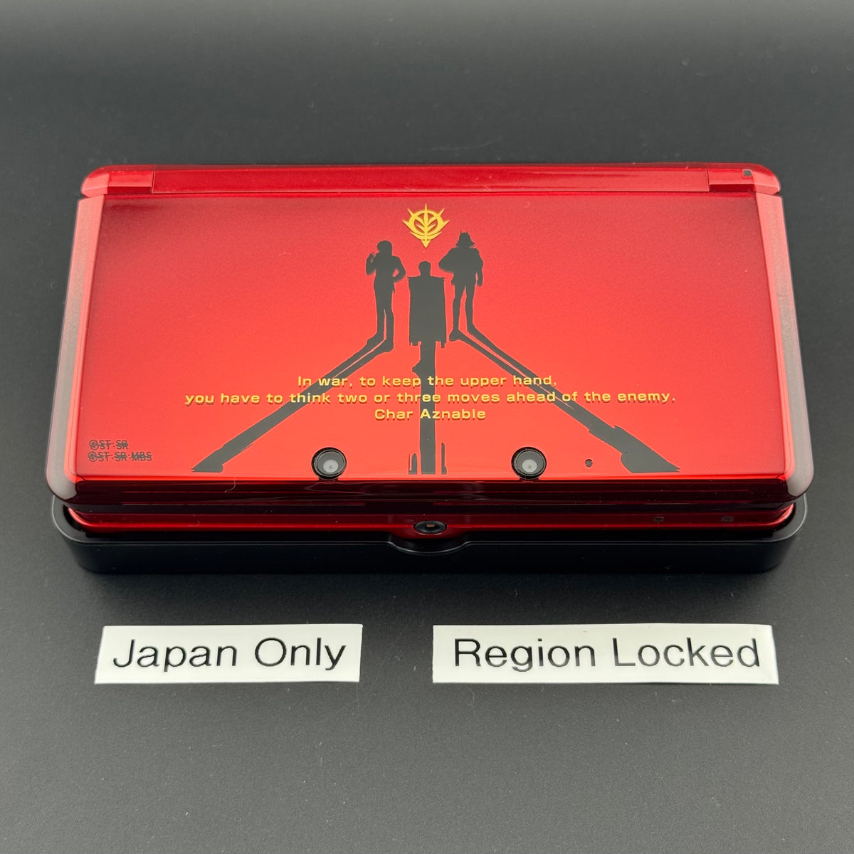 JPN Nintendo 3DS Char Red Gundam Console [CTR-001] (Region-Locked)