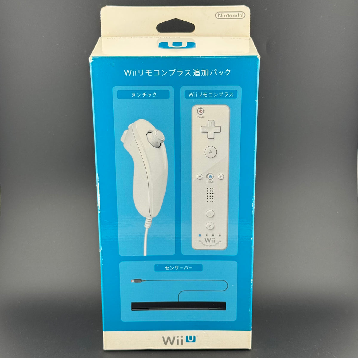 Nintendo Wii U White Remote Plus Additional Pack + Sensor Bar & Nunchuk CIB
