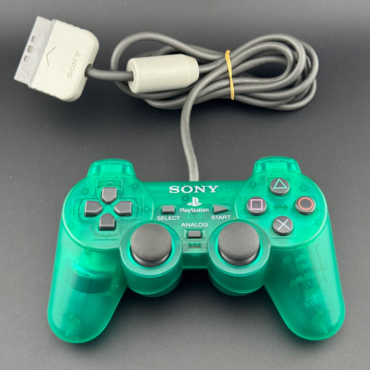 Sony PlayStation 1 Clear Green DualShock Analog Controller [SCPH-1200]