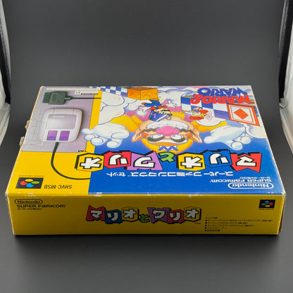 Super Famicom Mario & Wario [Mouse & Pad Big Box Bundle] CIB