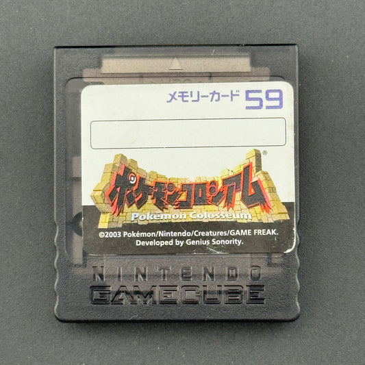 Nintendo GameCube Pokemon Colosseum Edition Clear Black Memory Card 59 [DOL-008]