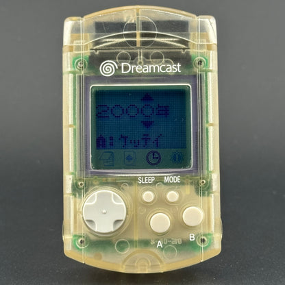 Sega Dreamcast Clear Visual Memory Unit (VMU) + Dust Cover [HKT-7000]