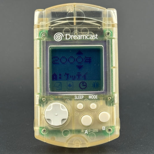 Sega Dreamcast Clear Visual Memory Unit (VMU) + Dust Cover [HKT-7000]