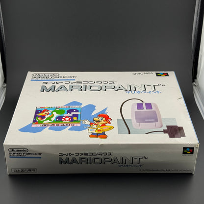 Super Famicom Mario Paint [Mouse & Pad Big Box Bundle] CIB