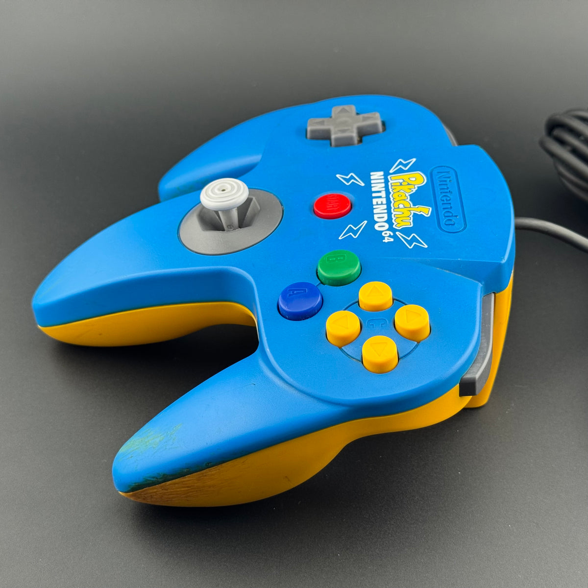 DAMAGED Nintendo 64 Pikachu Blue & Yellow Controller [NUS-005]