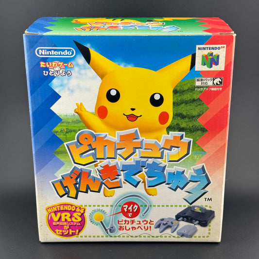 JPN Nintendo 64 Hey You, Pikachu! (Pikachu Genki Dechu) [Big Box Mic Set] In Box